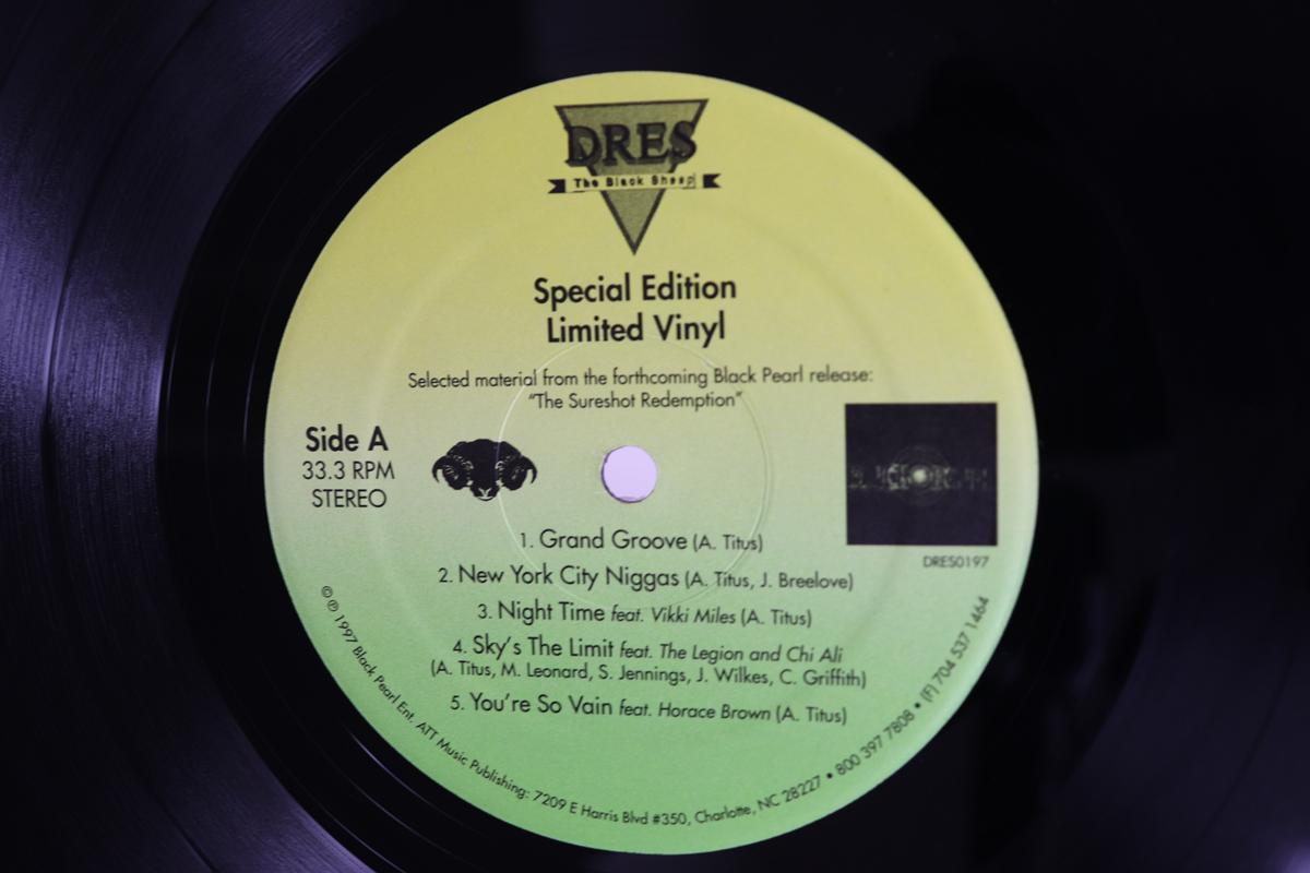 

12inch Record DRES Special Edition Limited Vinyl DRES0197 Black Pearl 1997 US Rap HipHopRB Used