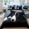 Cute and Fun Dog 3d Printed Duvet Cover Duvet Cover Pillowcase 3-piece Set 100% Polyester Machine Wash