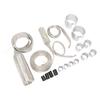 Stainless Steel Dress Up Hose Cover Kit Universal Radiator Hose Sleeving Set Extreme Heat Resistant for Vehicle Silver
