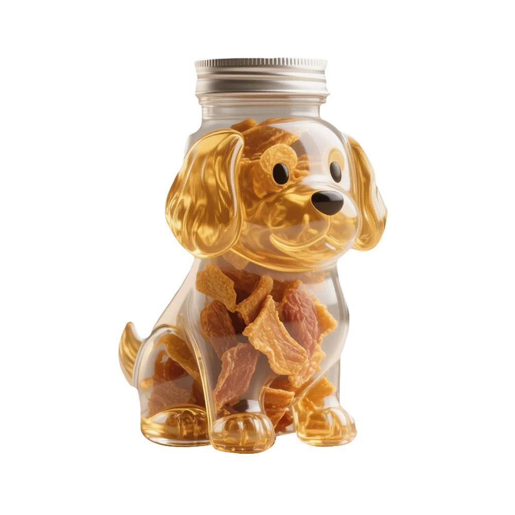 Cute Transparent Dog Shape Glass Sealed Food Storage Container Multifunction Kitchen Proof-moisture Storage Jar With Lid