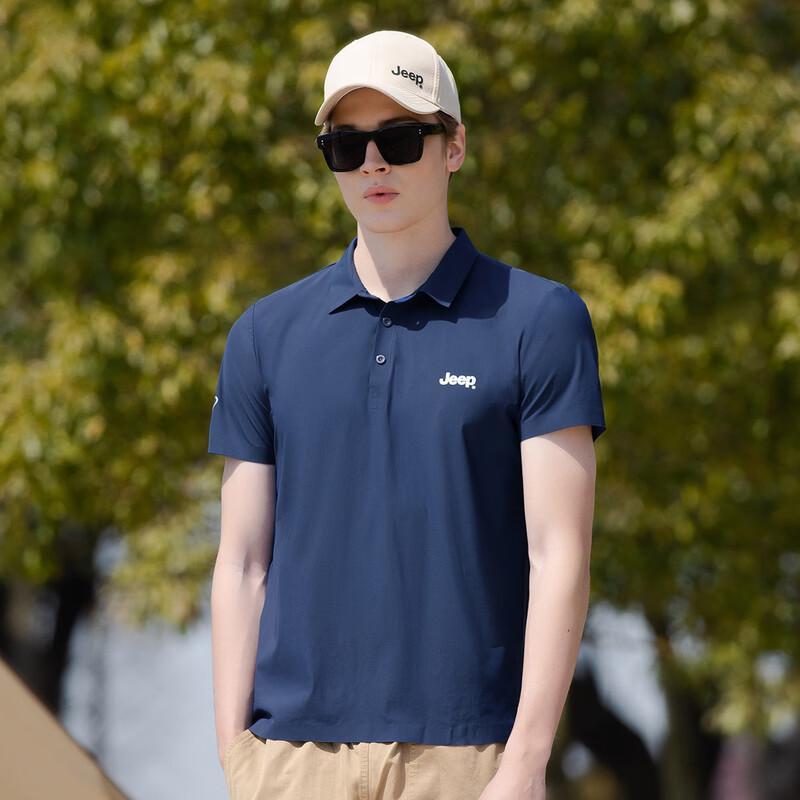 JEEP Men s Ice Silk Stretch Polo Shirt L