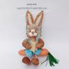 Handmade Straw Woven Rabbit Ornament - Cute Mori Style for Christmas & Easter