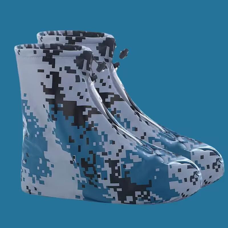 Unisex PVC Waterproof High-Top Non-Slip Shoe Covers for Travel