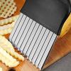 2Pcs Stainless Steel Crinkle Cutter for Potatoes Wave Blade Knife for Curly Fries Vegetable Chips Ergonomic Essential Kitchen Tool for French Fries