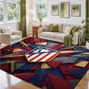Atletico Madrid Design Crystal Velvet Rug Soft Decorative Mat for Bedroom Entrance