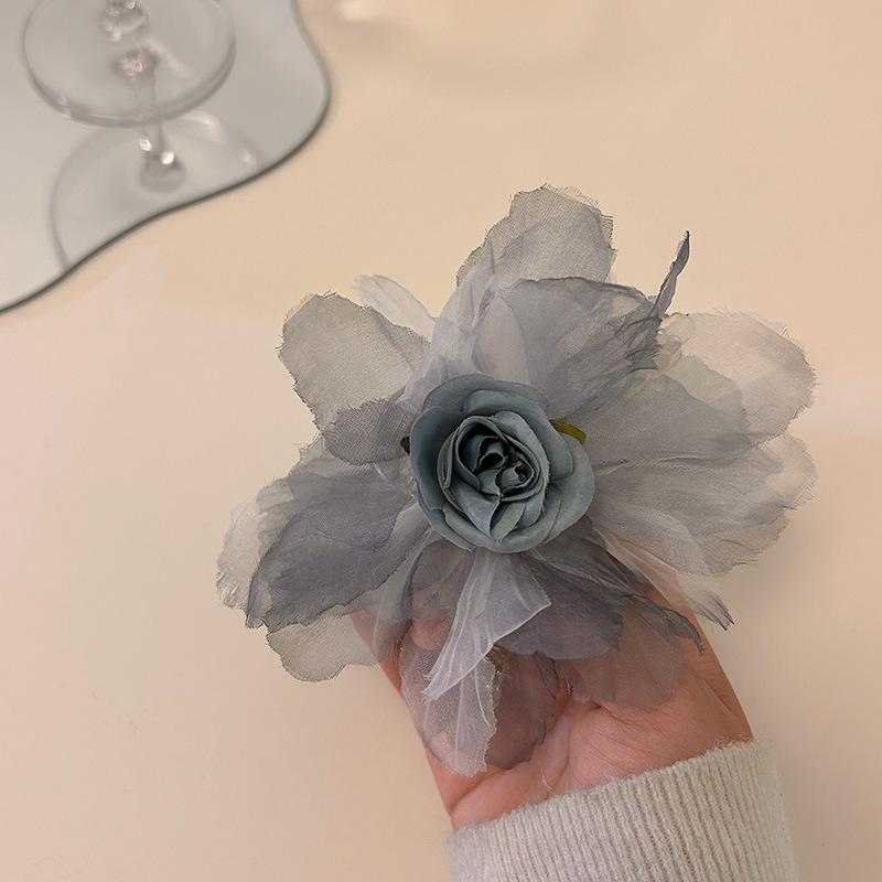 

Нежная девушка большая цветочная фея акула заколка для волос для причесок пучок ярко-розовый/синий