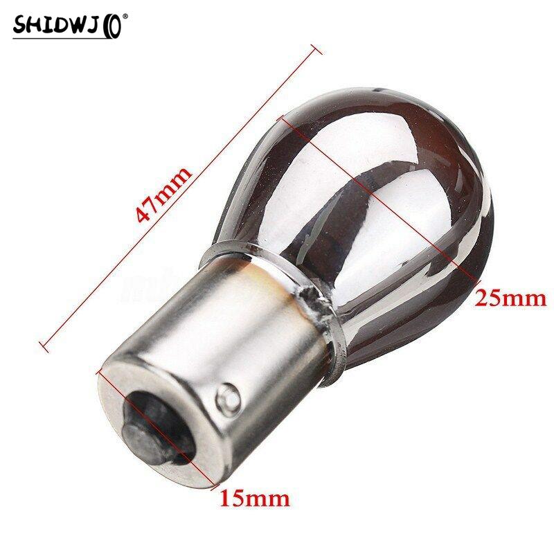 1pcs Car Indicator Light Turn Signal Chrome Plated Amber Bulbs 581 BAU15S PY21W Car Indicator Light Turn Signal