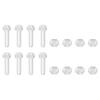 Uxcell Clear Acrylic Screw M4 X 16mm Round Head Cross Recessed Bolts and Hex for Mechanical and DIY Crafts 8-Piece Kit, Nuts, Accessories,