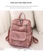 Korean Style Women's Large Capacity PU Backpack