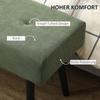 Bench Upholstered Bench with Corduroy Cover, Bed Bench with Metal Legs, Shoe Bench 100 x 36 x 45 cm Green