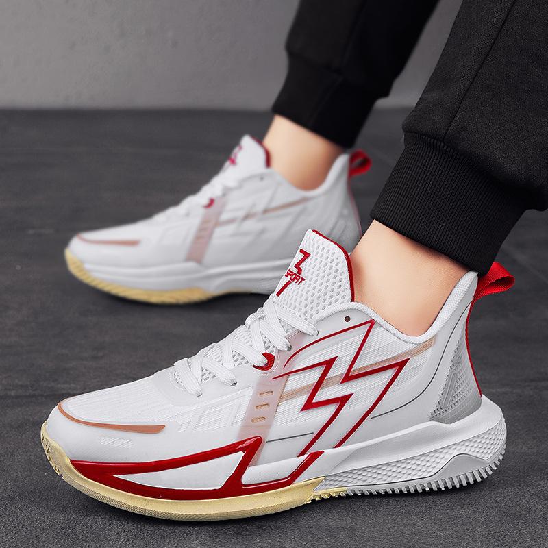 Women's Mesh Breathable, Non-slip, Wear-resistant, Shock-absorbing, Lightweight and Soft-soled Students' Low-top Actual Combat Luminous Sports Shoes
