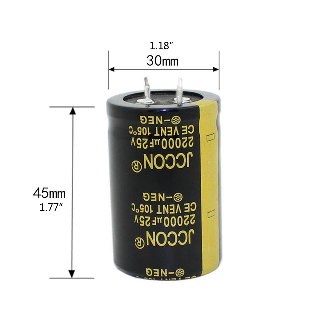 25V 22000uF Radial Lead Aluminum Electrolytic Capacitors For Repairing LCD TVs and Consumer Electronics 30X45mm