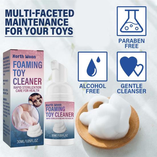 Yousheng 30ml Toy Foaming Cleaner Non-irritating Ingredients Fast Foaming Liquid Foam Type Gentle Silicone Sexy Toy Cleaner for Home