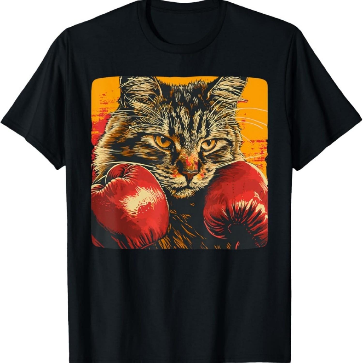 

Cool boxing cat for boxing gloves and cats lovers T-Shirt XXXXXL чорний