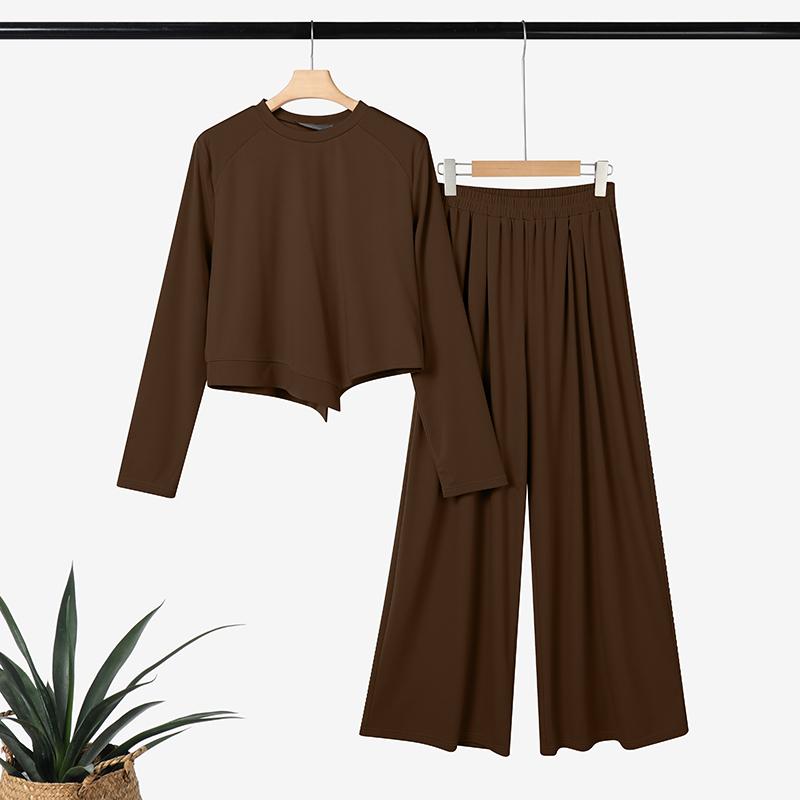 

ZANZEA Women Long Sleeve Tee Shirt and Pants Casual Two Piece Suit Sets 5XL
