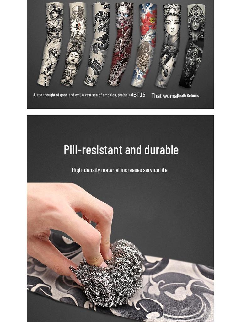 Men's Anti-UV Ice Silk Arm Sleeves: Driving, Cycling, Tattoo Protection