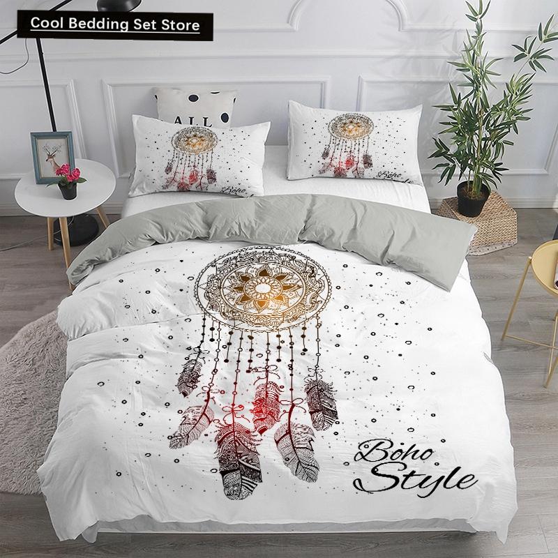 Dream Catcher Bedding Set Elegant Bohemian Duvet Cover Queen Twin Full Ethnic Quilt Cover Single Double King Comforter Bed Cover