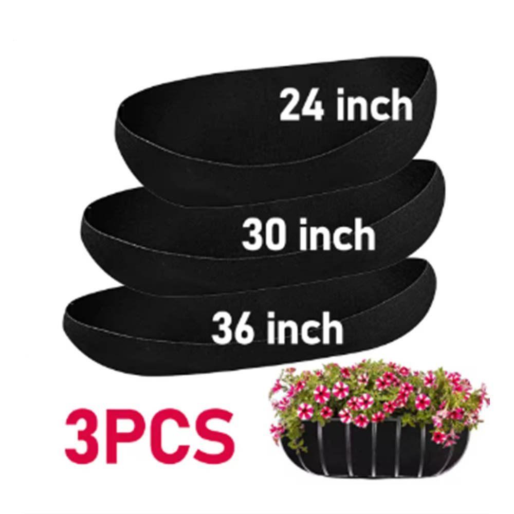 3Pcs Water-Retentive Felt Plant Pot Liners Root-Friendly Hanging Basket Liners Garden Planters