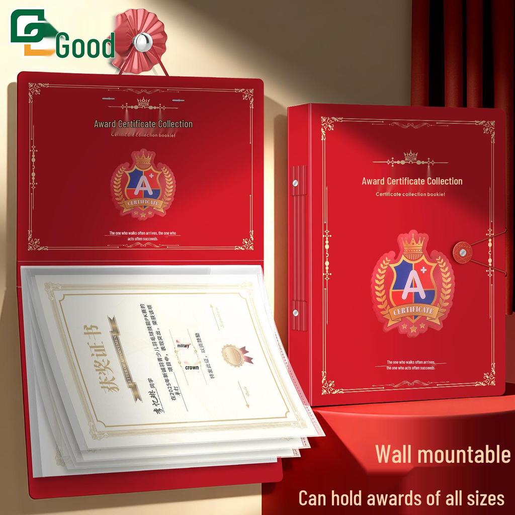 8582 Certificate Display Book: A4/A3 Wall-Mountable Storage for Children's Primary School Awards