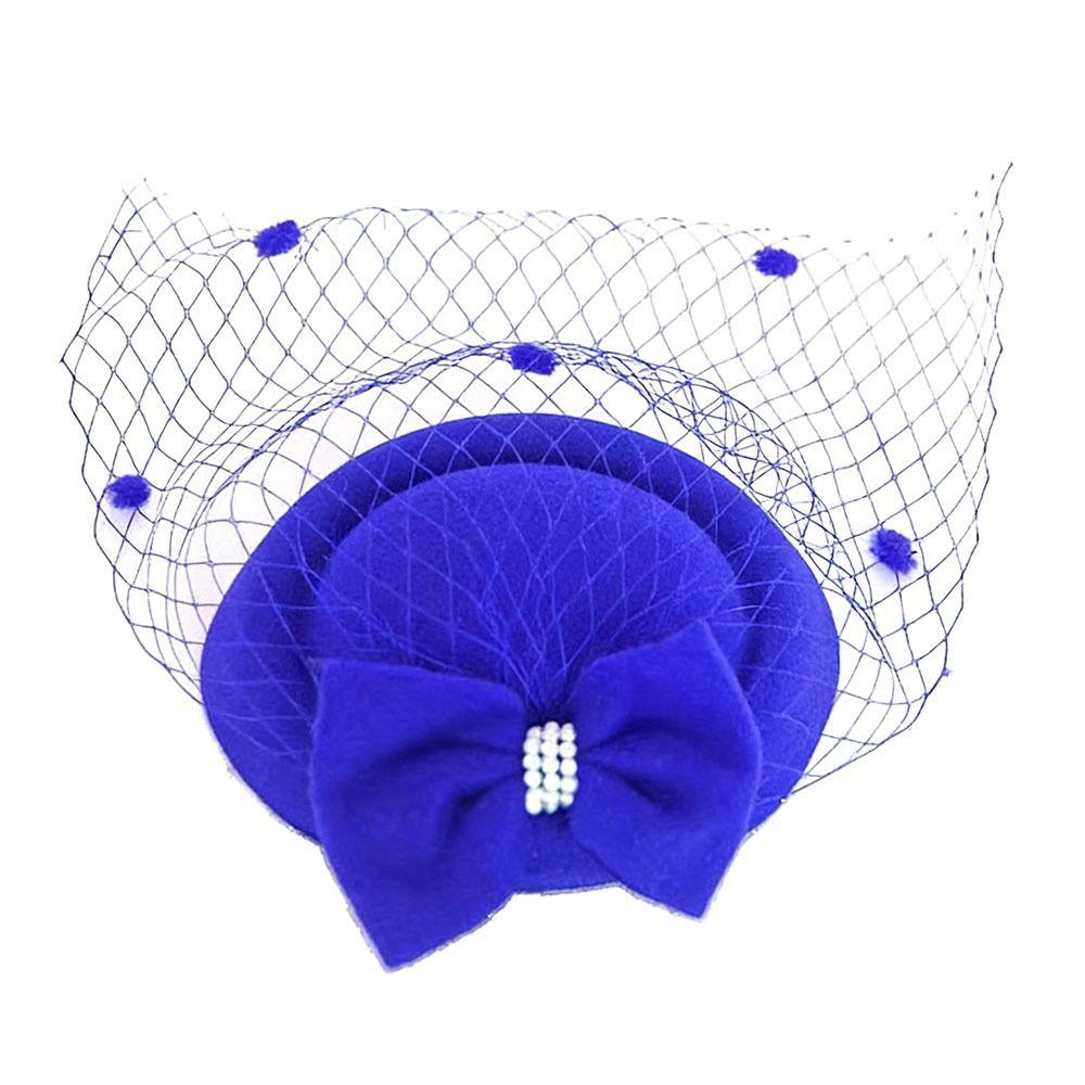 Elegant Feather Flower Womens Vintage Hat Headband Mesh Ribbons Felt Headband Fascinator Fascinator Caps Wedding
