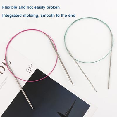Stricknadeln mit elastischem Seil, Rundstricknadel mit MM-US-Größen, runde Nadeln aus Edelstahl für DIY-Strickarbeiten, handgefertigte Projekte
