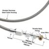 24/36 inch Throttle Gas Cable Kit Stainless Steel Braided For 97-07 Chevrolet/Chevy LS1 Engine 4.8L 5.3L 5.7L 6.0L