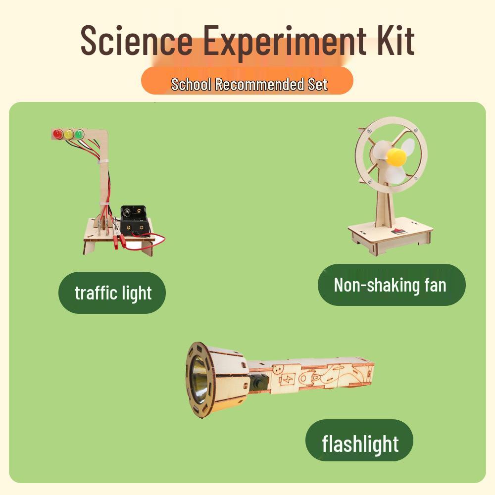 Children's Wooden Science Experiment Kit - Handmade Student Toy Set