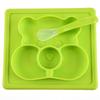 Cute Cartoon Bear Shape Silicone Nonslip Dinner Plate for Kids  Dietary Supplement