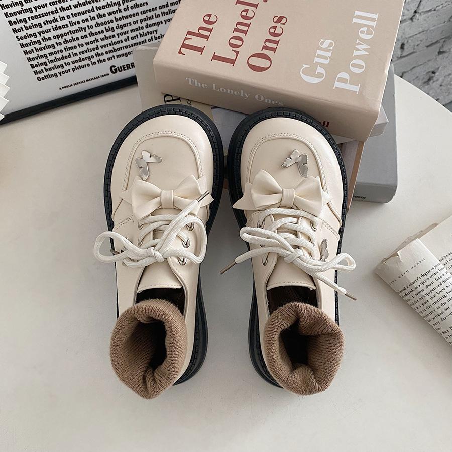 

Fashion temperament round head platform small leather shoes women s summer 2025 new British style versatile white Mary Jane single shoes 39 бежевый
