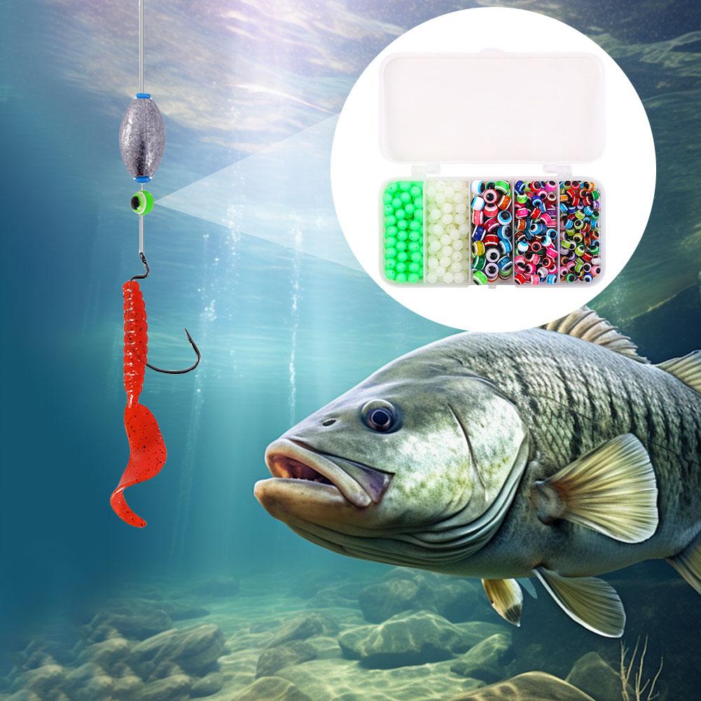 500pcs Night Luminous Fishing Hard Beads 5mm/6mm/8mm Fishing Line Beads Fishing Rig Beads Fishing Tackles Accessories