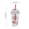 450ml Double Wall Insulated Glitter Cup Reusable Water Tumbler Straw Cups Plastic Drinking Cup Perfect Gift for Children
