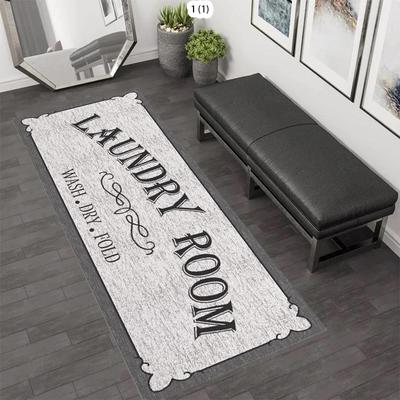 Vintage Laundry Room Text Area Carpet Mat Rug Home Decoration Retro Industrial Laundry Floor Rug Carpets for Living Room