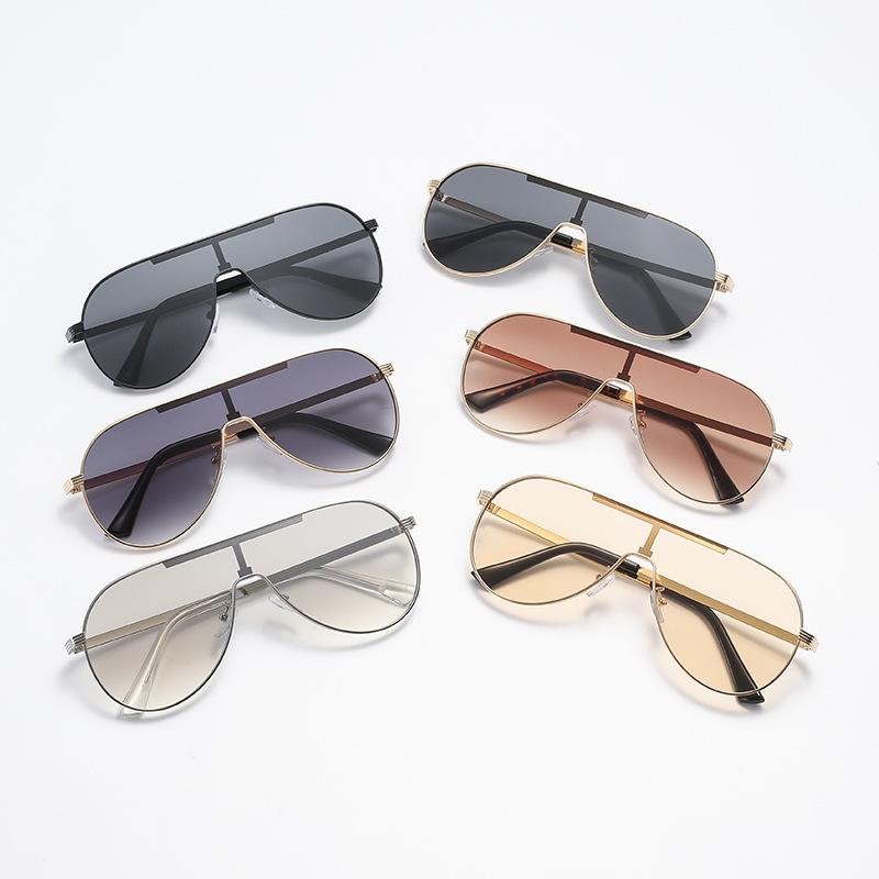 New Metallic Texture Fashionable And Versatile Retro Sunglasses - Uv-protective Sunglasses 2524