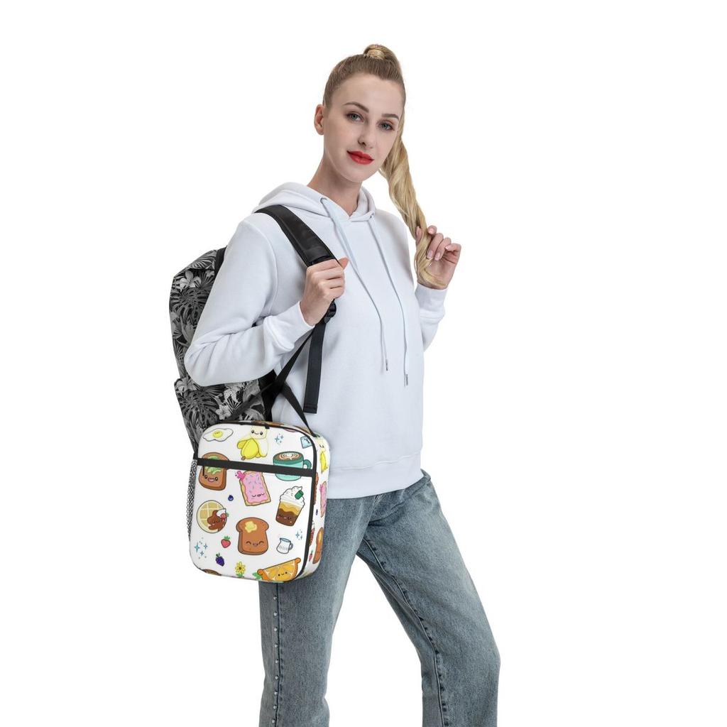 Avocado Bread Cup Bottle Breakfast Insulated Lunch Bag for Women Cooler Thermal Food Box Tote Leakproof Lunch Boxes Container