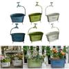 Green Ovals Planter With Decorative Spout High Leg Flower Stand Outdoor Planter For Garden Balcony