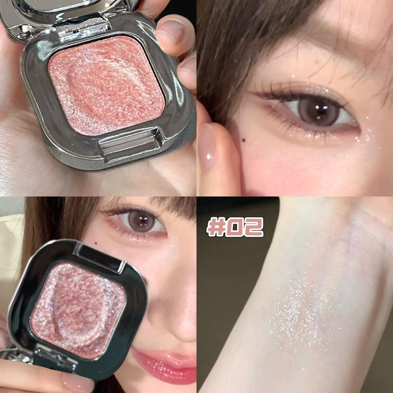 HERORANGE Shimmer Cube: Iridescent Highlighting Powder & Super Sparkle Eyeshadow.