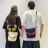 Crossbody Bag Men'S Leisure Contrasting Colors Outdoor Sports Travel Small Backpack Mobile Phone Bag Portable Storage Bag Embroidered Shoulder Bag