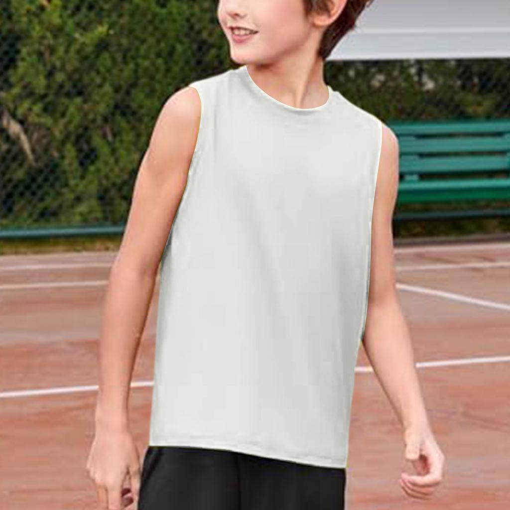 Boys' School Sleeveless Tee - Loose Round Neck Vest