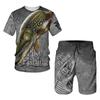 Hip Hop T-shirt Men 2-piece Set Summer Short Sleeve Tops Shorts Casual Oversized Streetwear Clothes Tracksuit Set