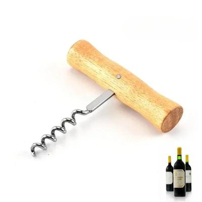 Cute Wine Opener with Wooden Handle Stainless Steel Corkscrew Wine Bottle Opener Easy Novelty Fun Wine Wing Wood Tools LYI