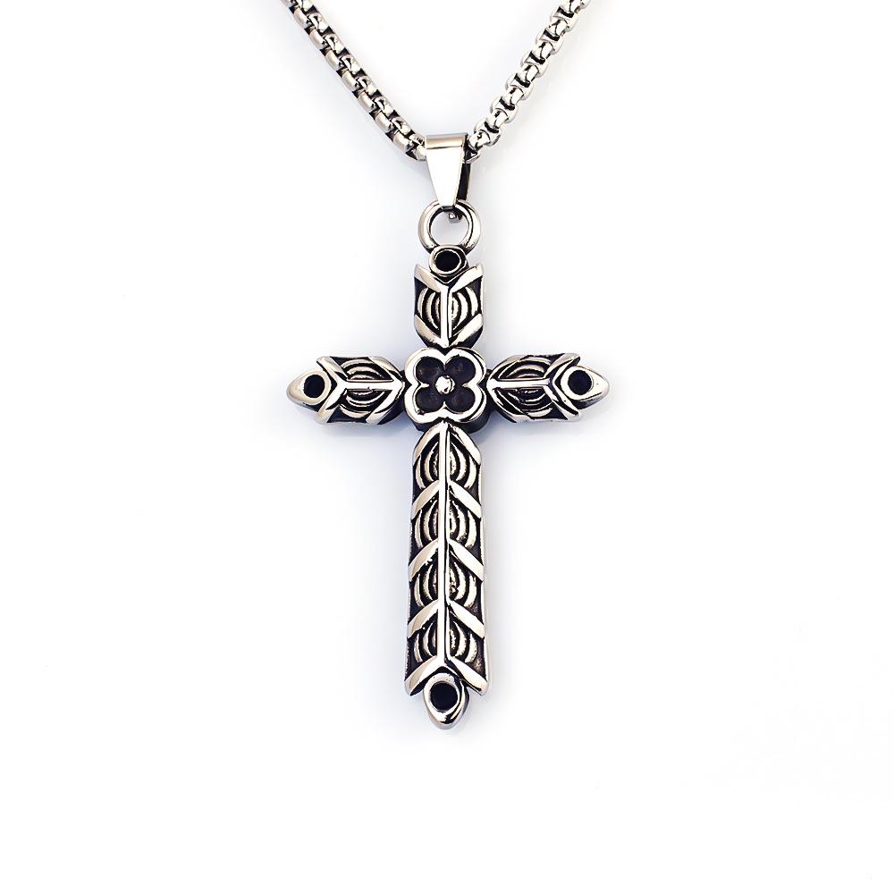 Hip Hop Chinese Dragon Embossed Round Pendant Necklace for Men and Women - Titanium Stainless Steel.