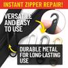 4Pcs/set Zipper Slider Puller Instant Zipper Repair Kit Replacement for Broken Buckle Travel Bag Suitcase Zipper Head DIY Sewing Craft