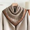 Light luxury retro 71 new double-sided heterochromatic small square scarf women's spring and autumn fashion versatile scarf neck protection decorative
