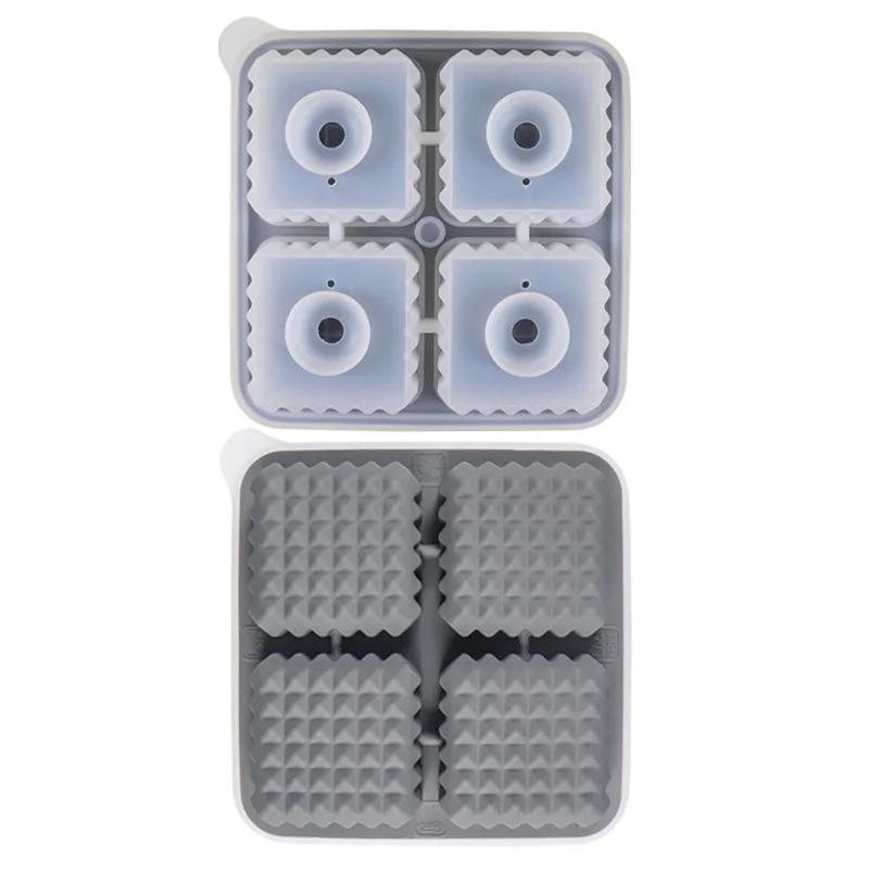 Silikon Isbollsmakare Stor 6,5 cm 3D Stor Rund Sfär Highballs Isform Kubformbricka för Whiskey Cocktail Barverktyg