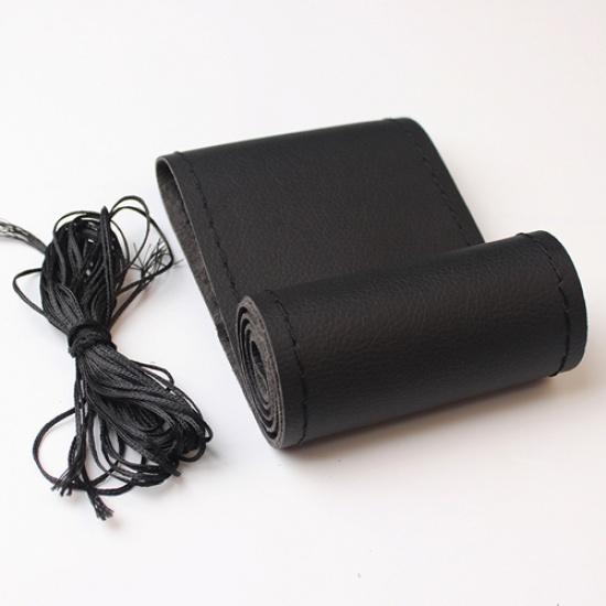 Non-slip Car Steering Wheel Cover Diameter 38cm Soft Leather Braid On the Steering Wheel Cover of Car Interior
