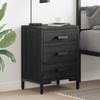 Vidaxl Bedside Table, Black, 40X30X55 Cm, Reclaimed Pine Wood