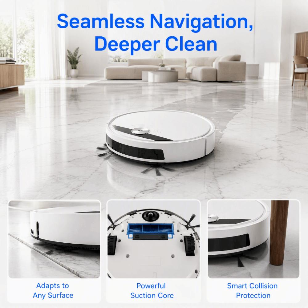 Wet Dry Mopping Smart Robot Vacuum 2800PA Suction Robotic Vacuum Sweeping Robot Household Use