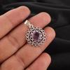 Amethyst Gemstone 925 Sterling Silver Jewelry Handmade Statement Pendant  1.14" CP-30-3
