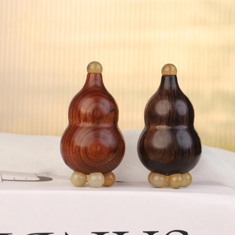 Purple Sandalwood Red Rose Gua Sha Stick: Compact Chubby Gourd Eye Massager with Small Lotus Head for Facial Massage.