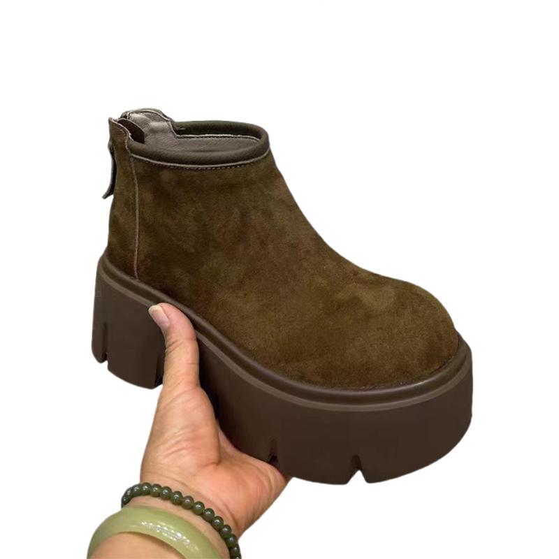 Fashion Platform Women Ankle Boots Flats Fashion Shoes Winter Designer Women Casual 2025 New Dress Cozy Goth Brand Chelsea Botas Mujer